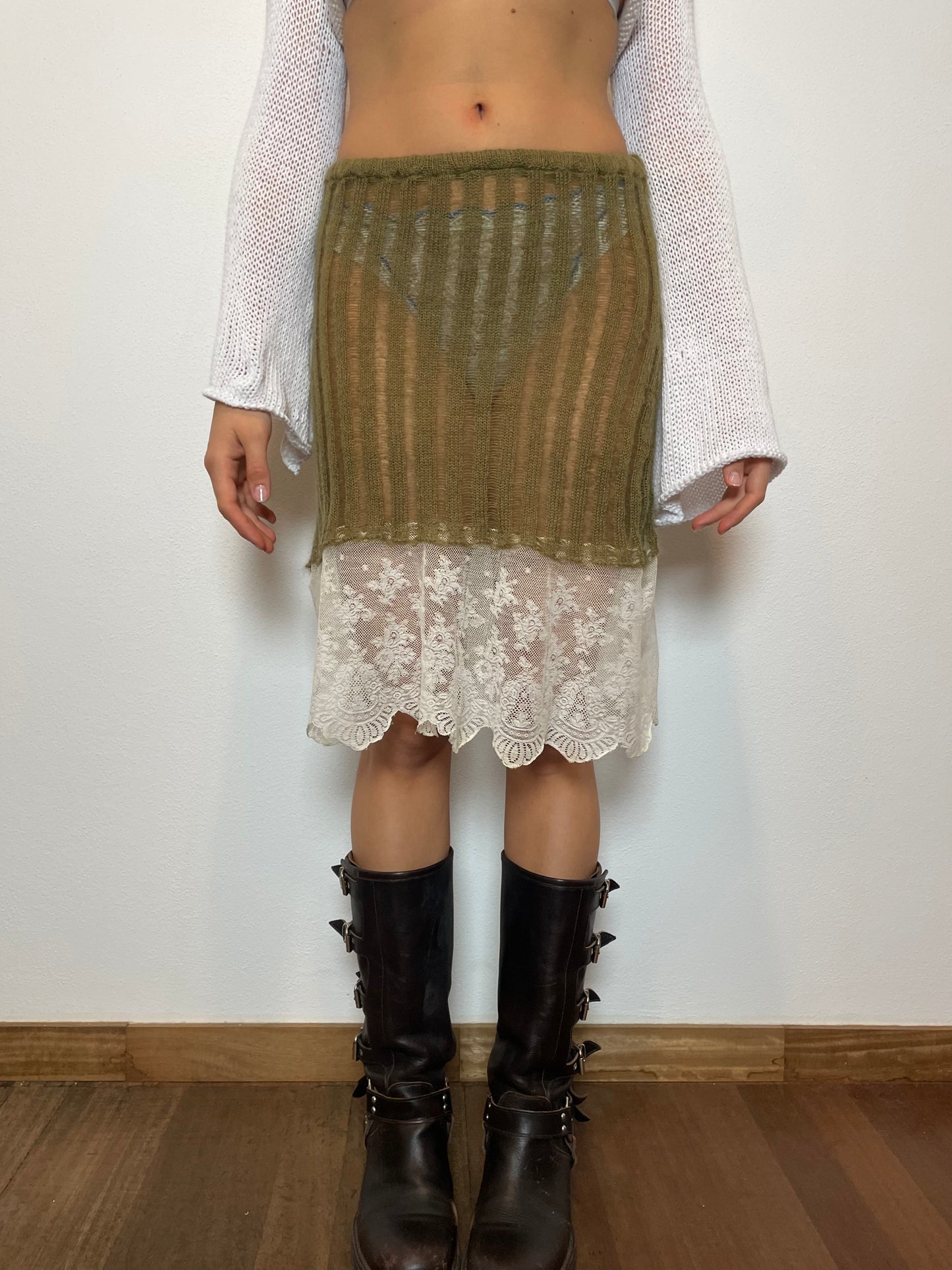 Lace Green Skirt